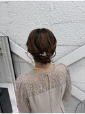 お呼ばれシニヨンヘア