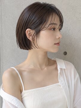 ノア 三宮店(NOA) 【NOA】切りっぱなしボブ×シースルーバング髪質改善