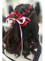 ヘアーメイク ティアラ(Hair make Tiara)&nbsp;リボンハーフアップヘア☆+゜