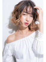 ヘアアンドデイスパ アグー(hair&dayspa AGU) 【横須賀中央 AGU】くせ毛カールインナーカラー抜け感大人ボブ