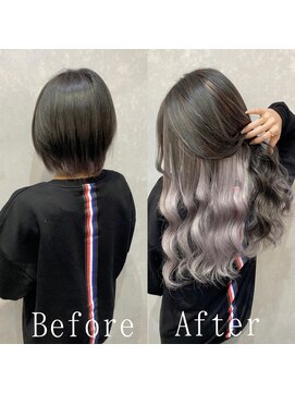 あるじゃんすー 京都店 ラベンダーグレージュ#シールエクステ#インナーカラー#韓国#京都