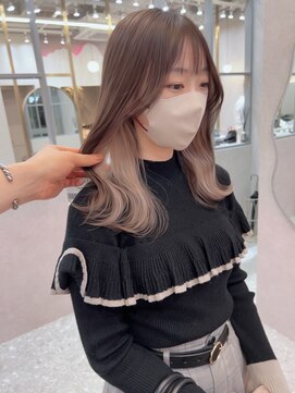 ロンド レア 天神大名店(Lond Le’a) ミルクティーベージュ/ダブルカラ/ケアブリーチ/くびれヘア/天神