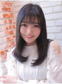 《Agu hair》小顔に合わせカット×ナチュラルミディ