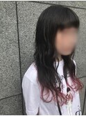 裾カラー♪ チェリーレッド