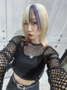 ディーン 名駅店(DEAN) ボブウルフ ホワイトブロンド エンドカラー 名古屋 名駅