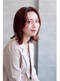 20代30代40代◎大人可愛いレッドブラウン似合わせカット