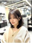 ☆顔周りレイヤーワンカール髪質改善トリートメント