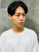 アルフレッド 瑞穂店(alfRed)&nbsp;センターパート　黒髪　メンズショート　ツーブロック　短髪