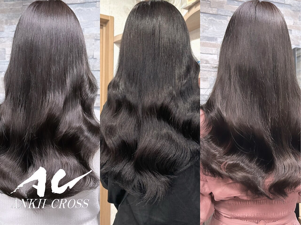 カラーシールエクステ 黒髪ロングヨシンモリ巻きヘア Instagram