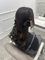 【ヘアメ】お姉さんヘアメ＊ねじりハーフツイン＊新井
