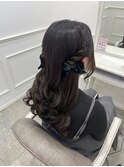 【ヘアメ】お姉さんヘアメ*ねじりハーフツイン*新井