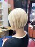再来/ハイトーン(ケアブリーチ×2)オンカラー+カット+前処理TR  ￥21900