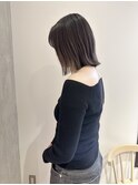 YOKE 切りっぱなしボブぱつっと結べるボブネイビーグレージュ