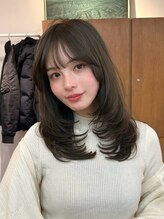 エニエンメイクス 立川(ENIEN MAKE'S) ロングレイヤー簡単スタイリング/オリーブベージュ/艶髪