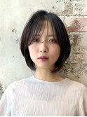 『岩田莉奈』地毛風縮毛矯正美髪髪質改善ショートボブ　新宿