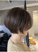 レディースショートブラウンカラーショコラブラウン