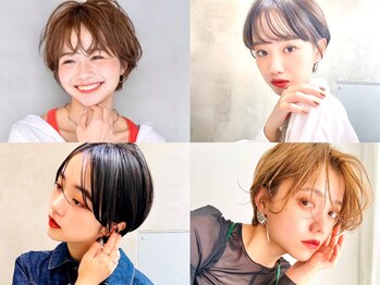 スティーロ 渋谷(Steelo)の写真/顔周りの似合わせカットや小顔見せヘアをご提案！トレンドスタイルから愛されショートボブまでお任せ☆