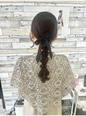 タイト編みおろしヘアセット＊