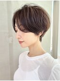 ショートヘアショートボブ大人ショートハンサムショート前髪なし