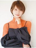 丸みマッシュボブ◎ショートサイドバング髪質改善パールベージュ