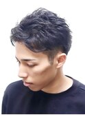 ツーブロック爽やかアップバング刈り上げ短髪束感ビジネス理容室