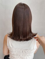 アグノス 青山(Agnos)&nbsp;イメチェン 前髪 ピンクベージュ ブラウン レイヤーカット