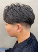 名古屋毛流れセンターパートニュアンスパーマフェザーパーマ30代