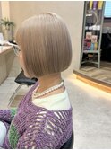 横浜ボブケアブリーチダブルカラーミルクティーベージュ