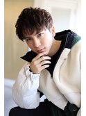 MEN'S HAIRマッシュパーマのアッシュブラック