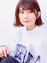 ドロップ(drop) 大人ガーリー外ハネミニボブ×ピンクカラー【表参道青山/drop】