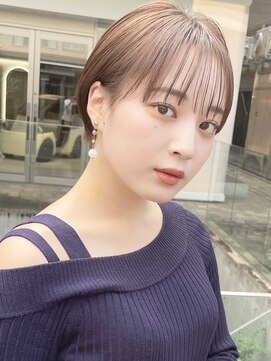 コクーン 銀座(Cocoon) 耳掛けシアーショート#切りっぱなしボブ#美髪#ピンクブラウン