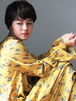 アトリエパーランプ(Atelier par LAMPE)&nbsp;ヌーディーカラー斜めバング小顔ショートマッシュヘアt2