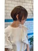 アースカラー/ショートボブ/韓国ヘアー/大人可愛い