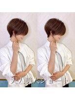 ロンド ストラーダ 心斎橋(Lond strada)&nbsp;ショート×ハイライト白髪ぼかし×シルキーベージュ[心斎橋]