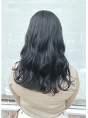 大人可愛い20代30代40代イルミナカラー/暗髪ブルーアッシュ