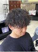 ナチュラルマッシュソフトツイストツーブロックビジカジ