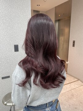 リリー(Lilley) チェリーレッド×姫カットレイヤー×韓国風巻き【ayana】