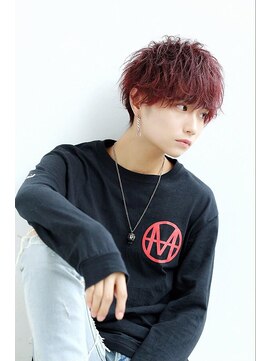 リップス 梅田ロフト(LIPPS) 無造作質感 ディープレッドマッシュ