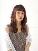 【La fith】マロンベージュ×前髪インナーカラー