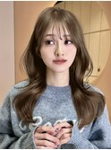 前髪顔まわりくびれレイヤーメルティカラー似合わせカットharuhi
