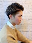 七三分け×束感ツーブロック【新宿/バーバー/理容室】