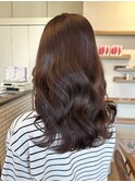 イルミナカラーピンクブラウンカラー透明感カラーブリーチなし