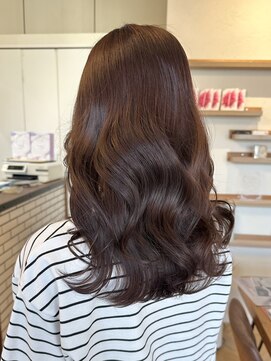 ラフ バイ マグ 南松本(R.A.F. by Mag) イルミナカラーピンクブラウンカラー透明感カラーブリーチなし