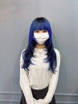 ボアップ 難波店(boappu)&nbsp;#レイヤーカット#プルエクステ#レイヤー#青髪