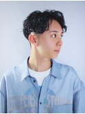 豊中メンズサロンツイストスパイラルパーマ波巻きマッシュウルフ