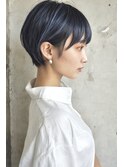 ネイビー×ショート