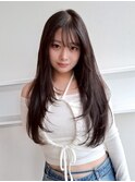 大人可愛い/ロングレイヤー/ストレート/小顔見せヘア
