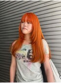 大人可愛いピンクベージュダブルカラーくびれボブ透明感小顔