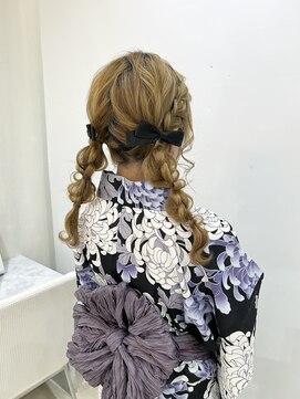 ヘイルジューシー(hail JUICY) ツイン編みおろし/編み下ろし/浴衣ヘア