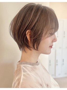 セイドット リー(Say. Ree) Say.丸みショートレイヤーシルキーベージュミルクティーベージュ